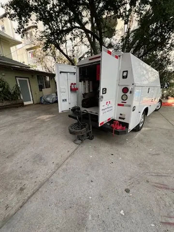 Magnet Plumbing service vehicle on-site for Slab Leak Repair in Cocoa